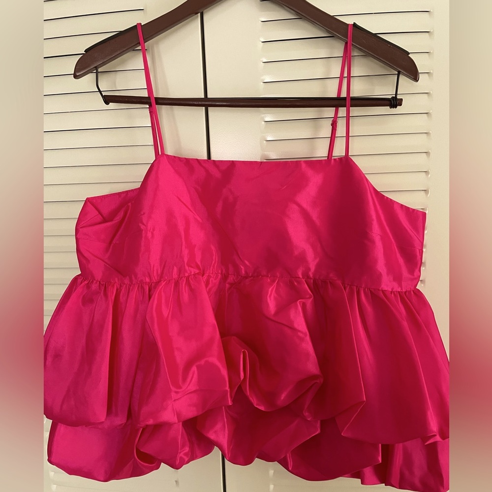 NWOT A New Day pink ruffled tank